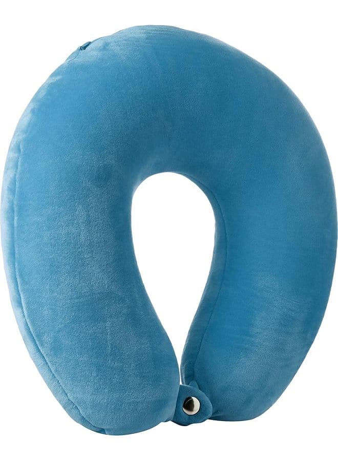 U-Shaped Protective Neck Pillow Memory Foam Sky Blue 32 x 30 x 10cm