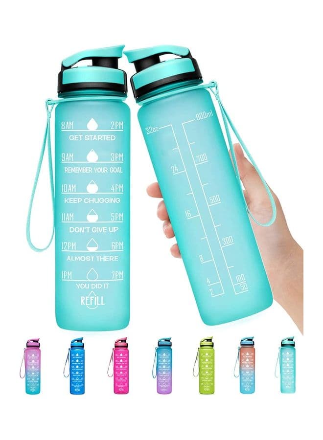 1L Large Water Bottle with Motivational Time Marker