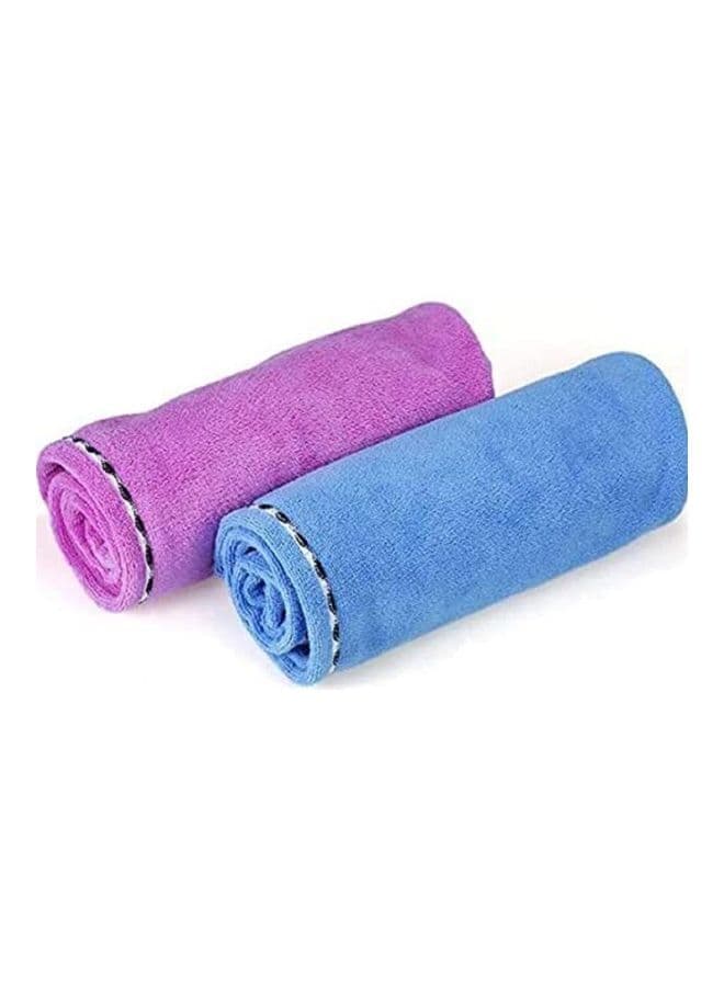 2-Piece Hair Towel Wrap Set Multicolour 63x24cm