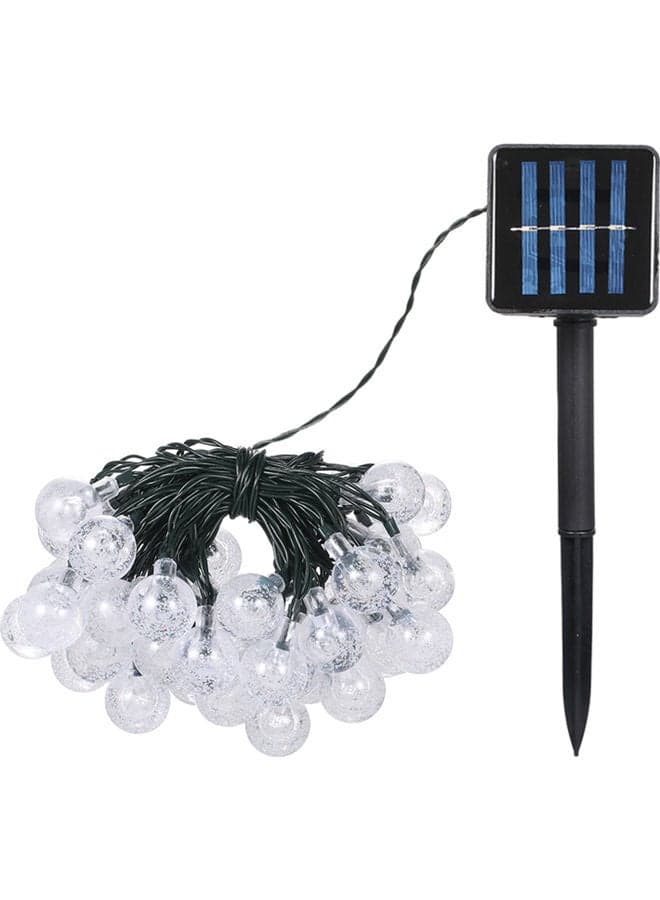 LED Solar Powered Energy Ball Outdoor String Light Yellow