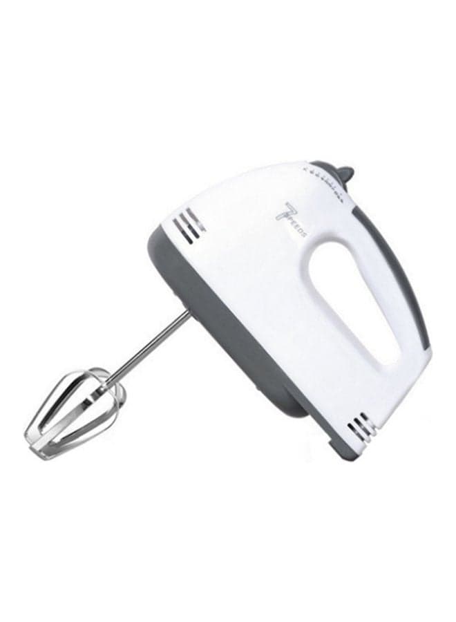 7 Gear Electric Egg Beater Automatic Hand Mixer Blender Plastics Rotating Push Whisk Cream Mixer Stirrer White
