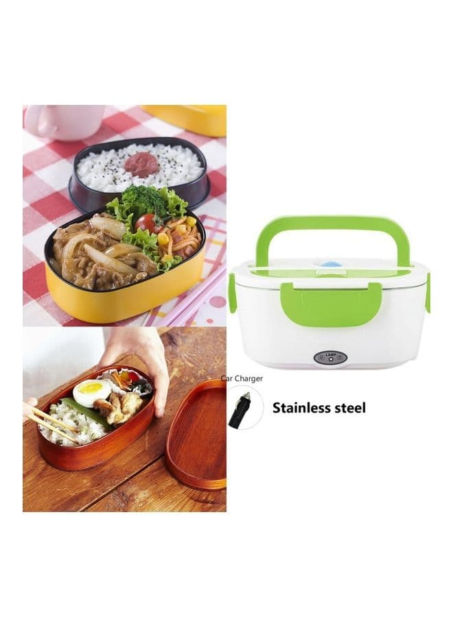 Portable Electric Heating Lunch Box Green 20 x 10 x 13cm
