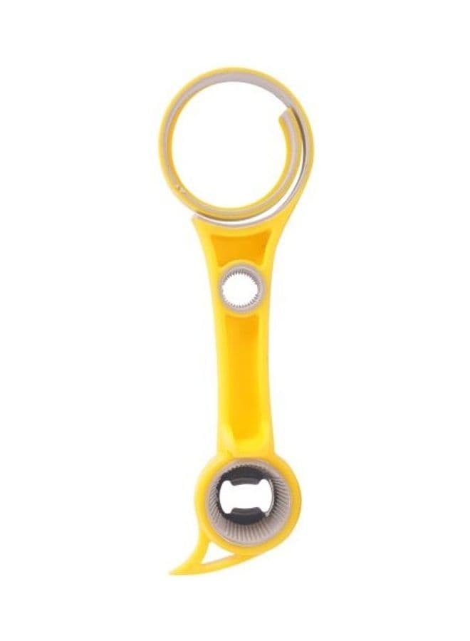 Multifunctional Jar Can Bottle Opener Yellow