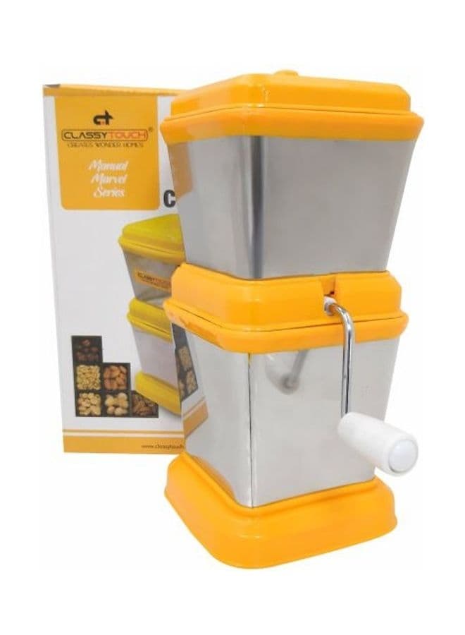 Vegetable Steel Chopper Yellow/White 10.5x10.5x22.5cm