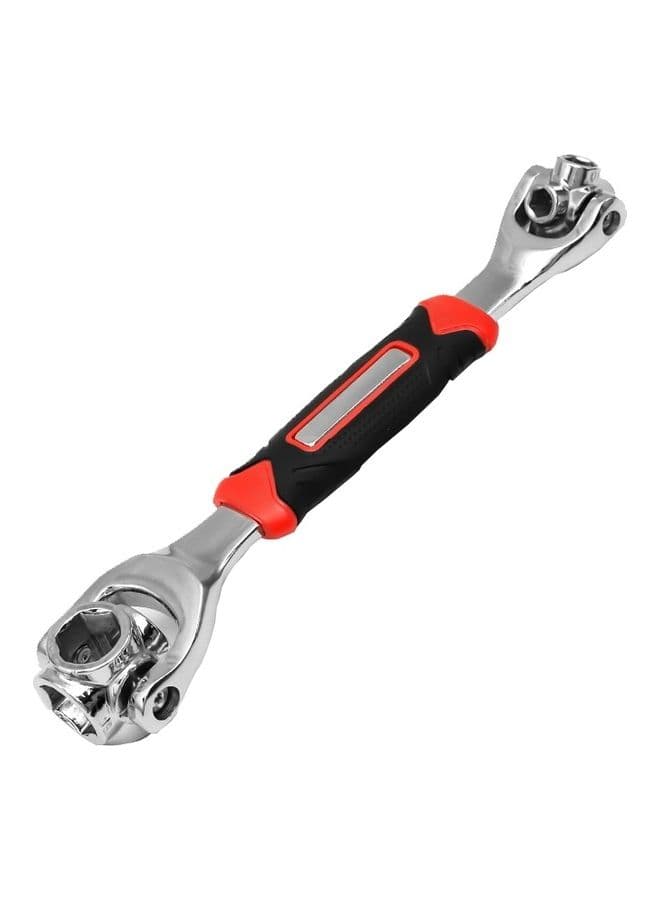 Multi-Functional Universal Sleeve Wrench Red/black/Silver