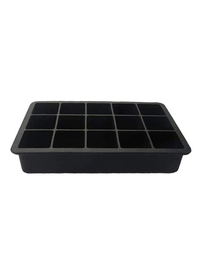 Silicone Ice Cube Molds With Lid Black One Size