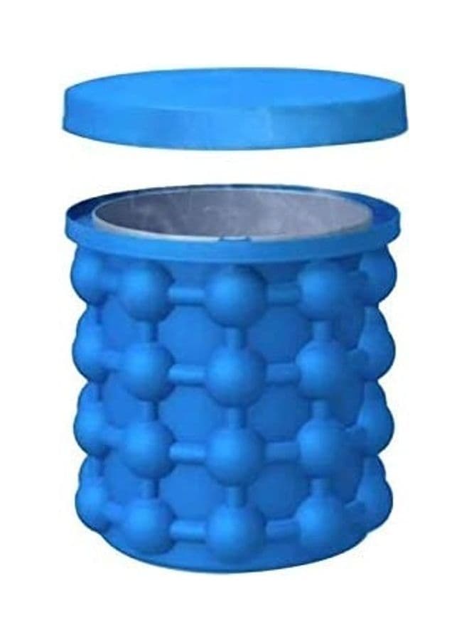 Silicone Ice Cube Maker With Lid Blue One Size