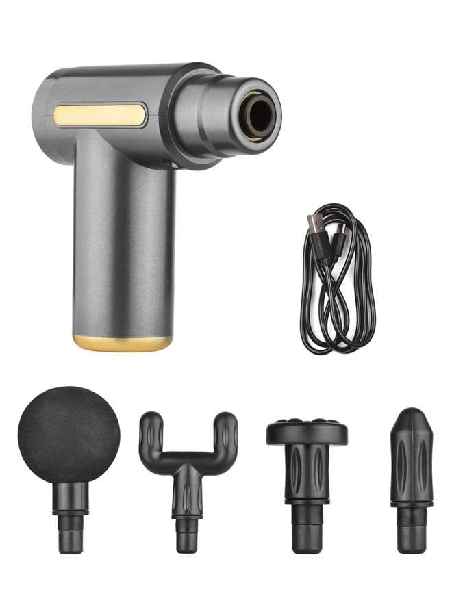 6-Level Mini Fascia Massager with 4 Heads and USB Cable