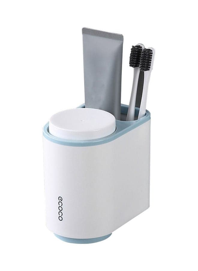 Wall Mounted Toothbrush Holder Blue/White 15 x 8.50 x 13cm