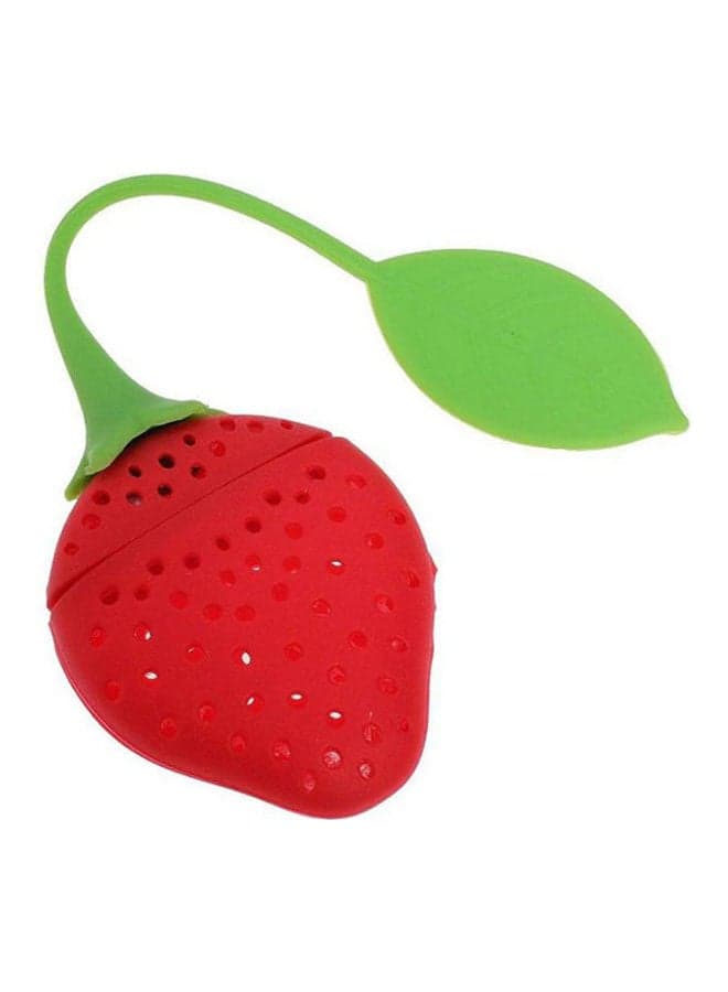 Silicone Tea Leaf Filter Herbal Strainer Spice Infuser Tea Bag Red