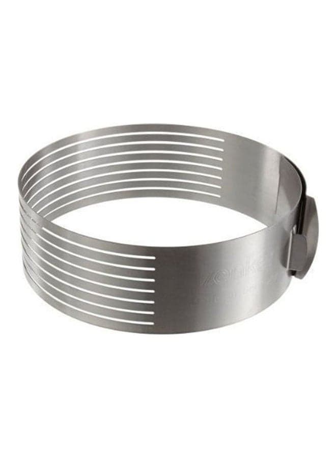 Cake Layer Slicer Ring Silver 24-30cm
