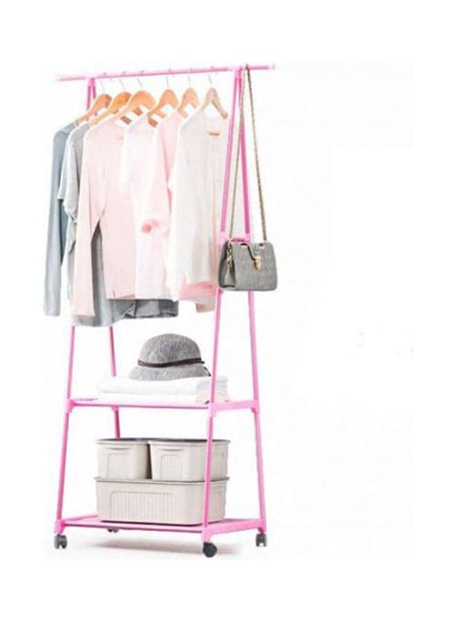 Clothes Stand And Organizer- Coat Rack Metal Pink