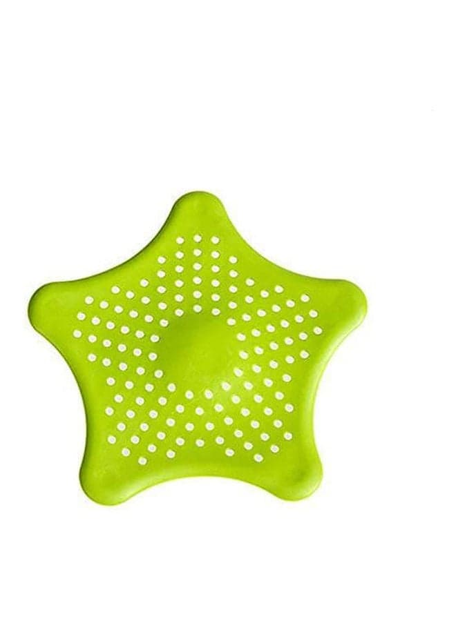 Kitchen Tub Drain Protector Star Shape Soft Silicone Household Sink Strainer Hair Catcher Shower Drain Cover Green