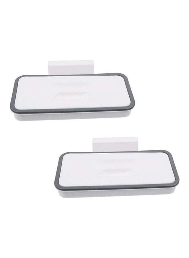 2Pcs Kitchen Tools Garbage Bag Holder Cupboard Door Back Trash Rack Storage Kitchen Garbage Rubbish Bag Cabinet Hanging Trash Rack Kitchen Orgnizer Multicolour