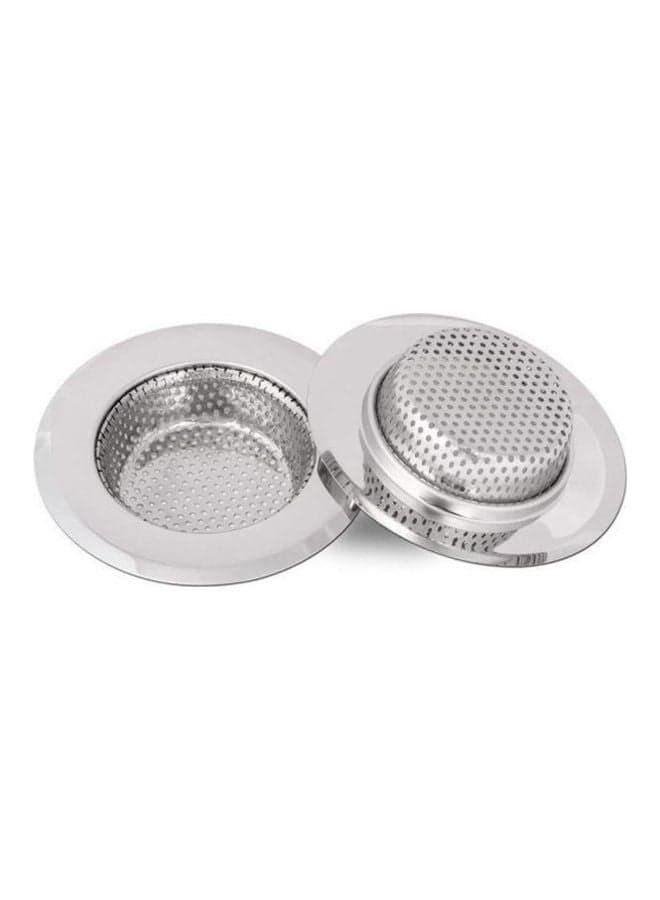 Stainless Steel Sink Strainer For Kitchen And Bathroom Silver 90 x 57mm