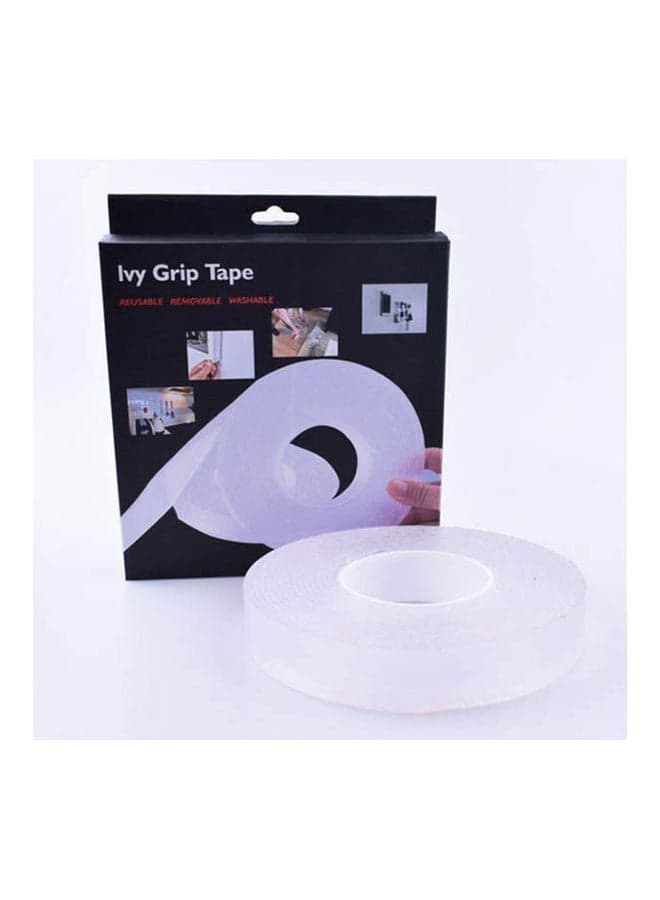 Monkey Grip Reusable Washable Adhesive Silicone Tape, Multi-Functional Anti-Slip Double Sided Sticky Strips Clear 1meter