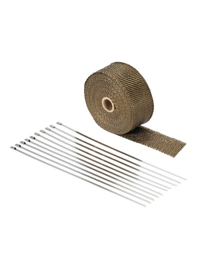 10-Piece Exhaust Cable Ties With Heat Wrap