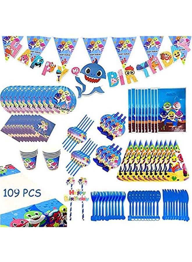109-Piece Baby Shark Party Supplies Set