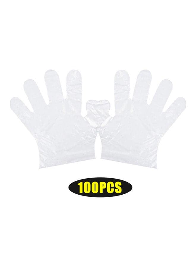 100-Piece Disposable Gloves Clear