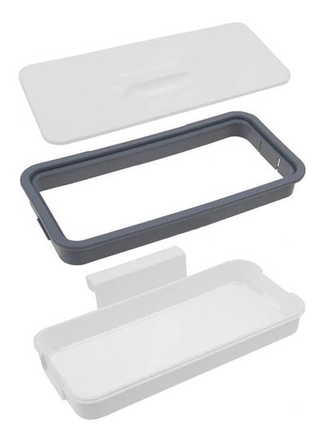 Walmeck Hanging Trash Bag Holder Silver