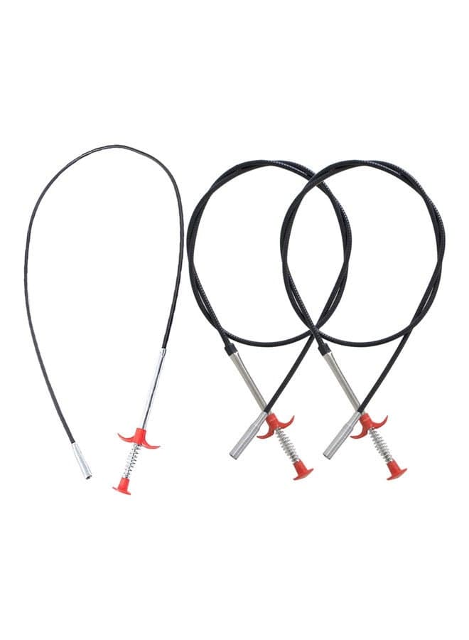 3-Piece Sink Cleaner Set Black/Silver/Red