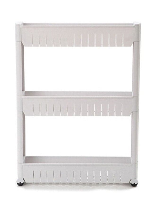 3-Tier Storage Rack With Wheel White