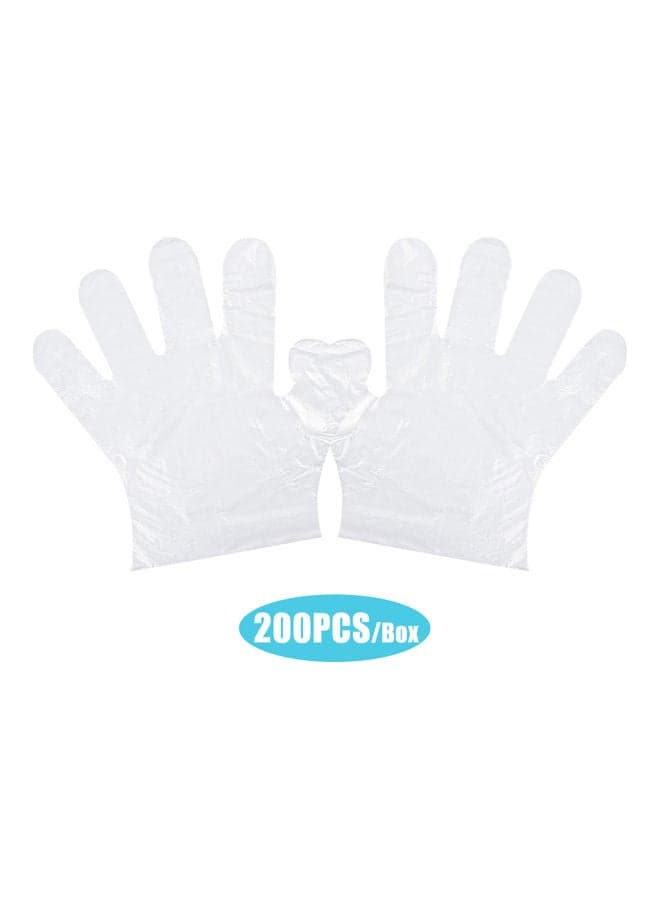 200-Piece Disposable Gloves Transparent