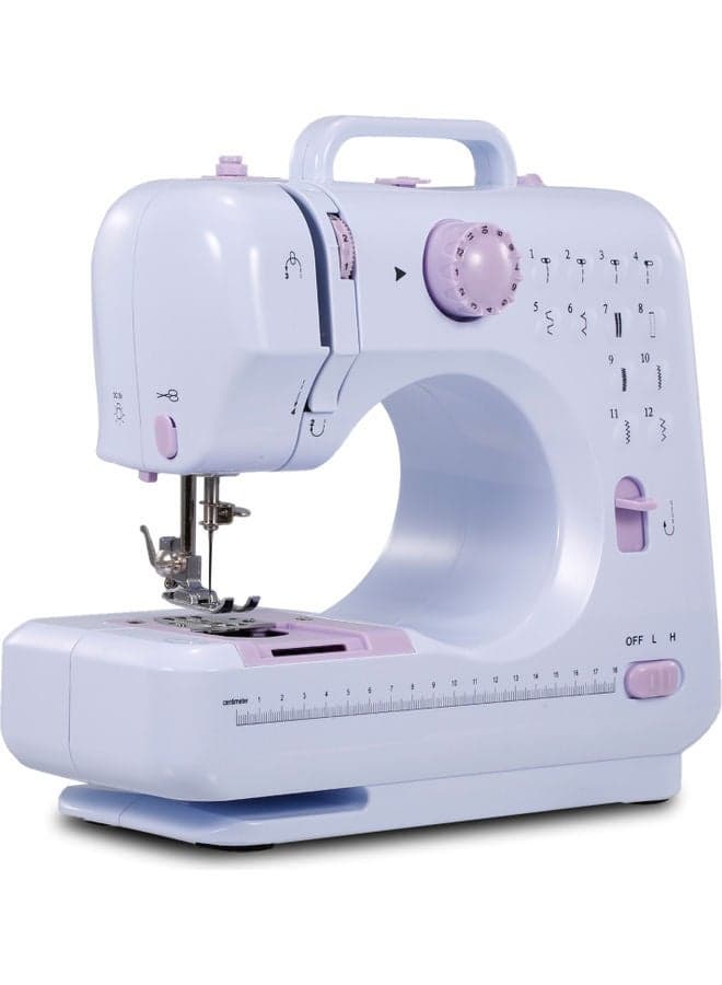 Portable Electric Sewing Machine H37650US White/Purple