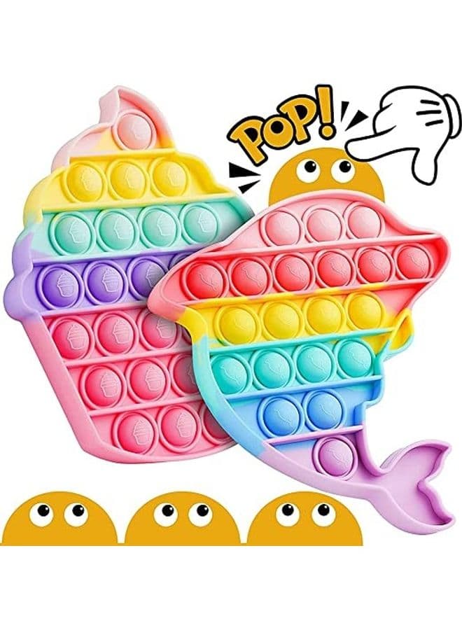 2-Piece Push Pop Bubble Sensory Fidget Toy Set