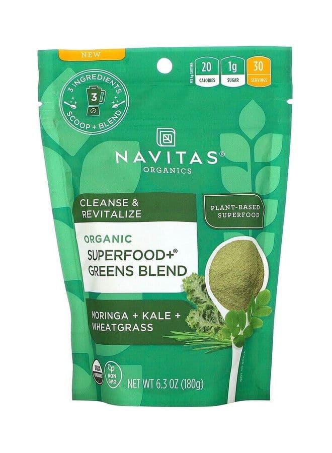 Greens Blend for Detox Support Moringa + Kale + Wheatgrass