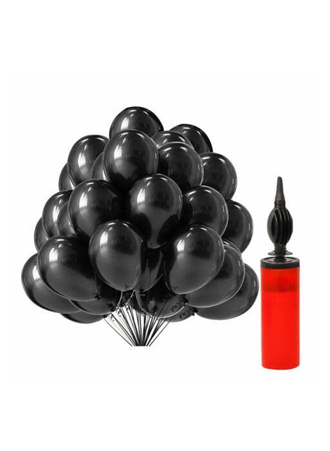 50-Piece Black Balloons 12inch