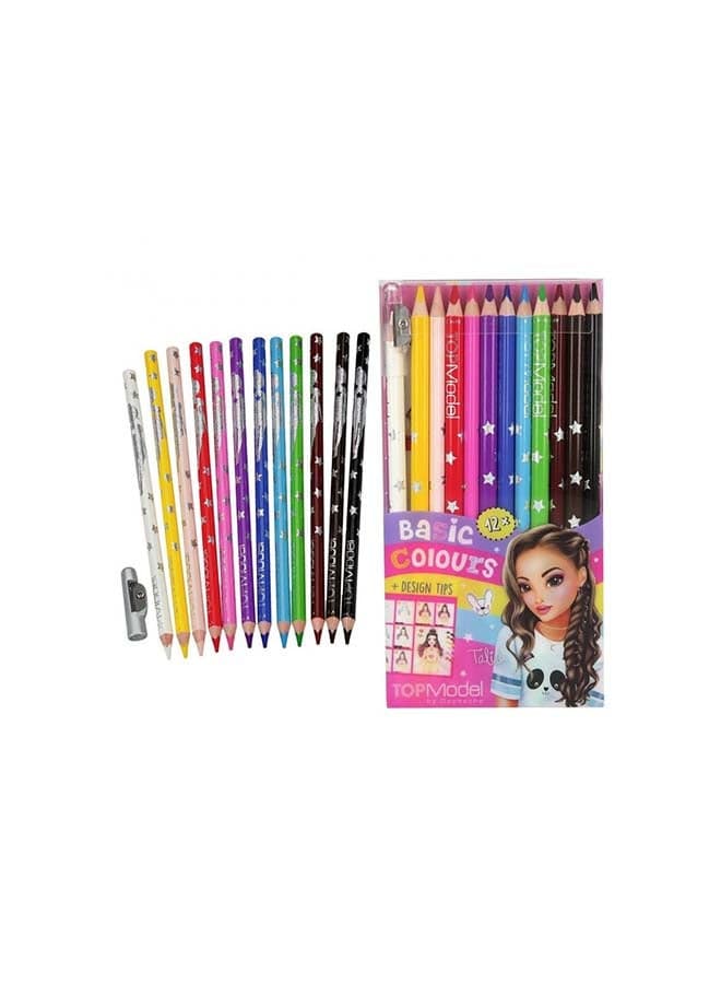 Coloured Pencil, 12 Colours Multicolour