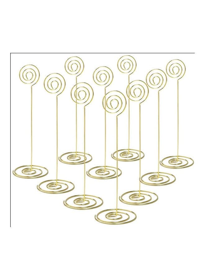 10-Piece Place Card Holders Gold