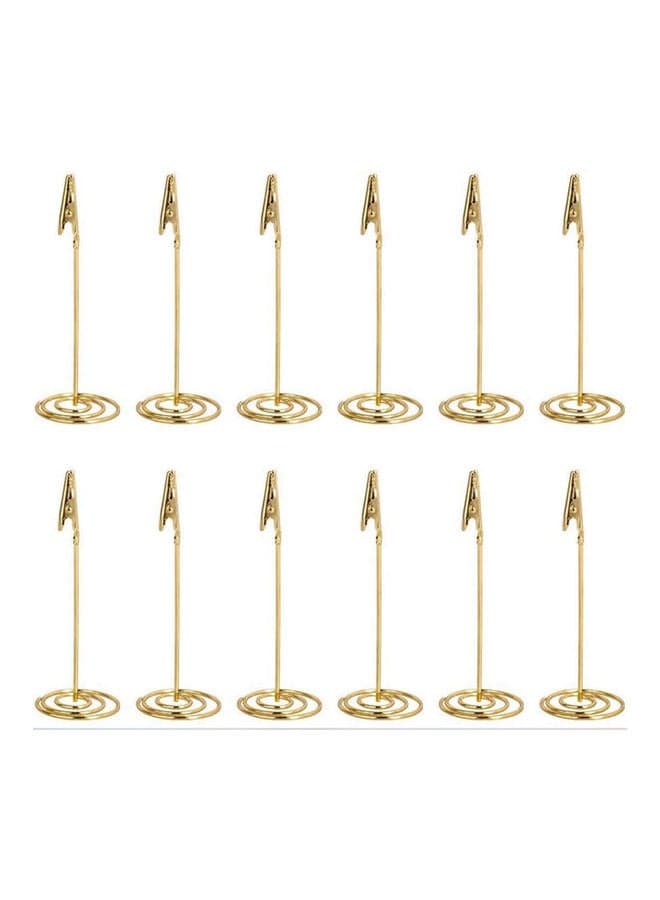 12-Piece Place Card Holders Gold