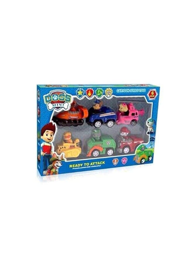 6-Piece Paw Patrol Snow Slide Toys set 321457060 Multicolour