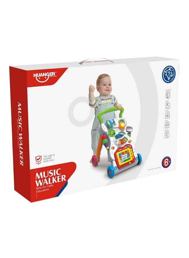 Baby Music And Light Walker With Adjustable Screw Children First Step Car