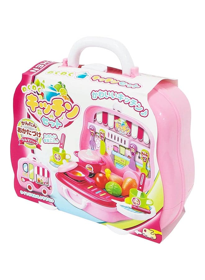 Portable Lightweight Compact Unique Detailed Design Pretend Kitchen Cook Little Chef Set