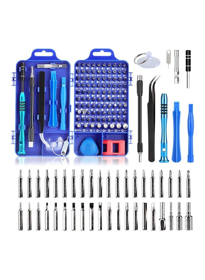 110 In 1 Precision Screwdriver Set With Slotted Blue