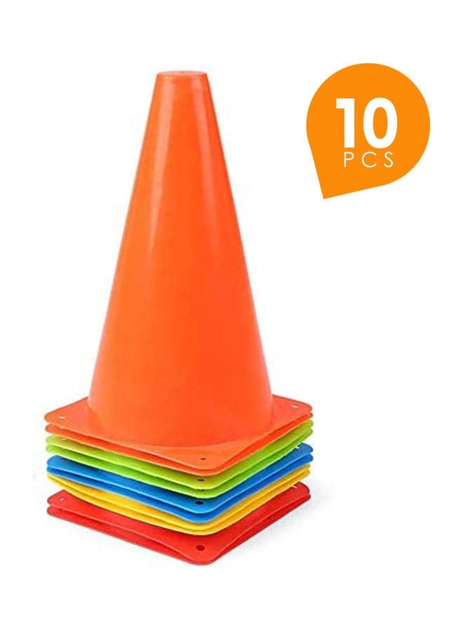 10-Pack Kids Plastic Sport Training Traffic Cone