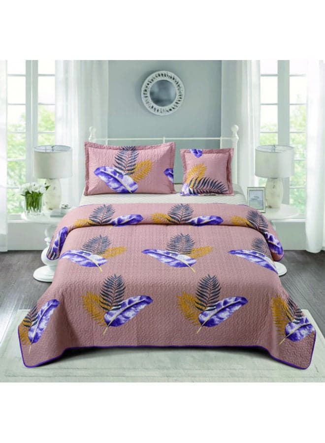 4-Piece Summer Quilt Set – Microfiber Multicolour 160 X 210cm