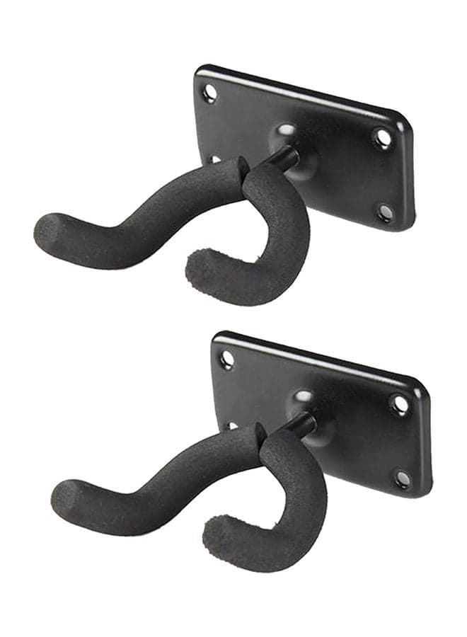 2-Piece Skateboard Wall Mount Hook Black