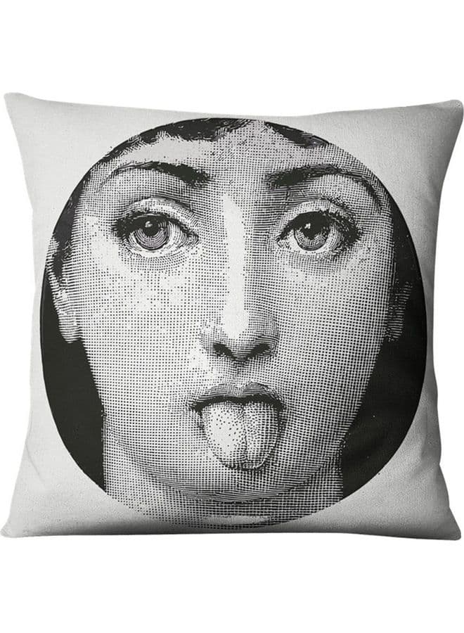 Decorative Cushion Cover Grey/Black/White 45x45cm