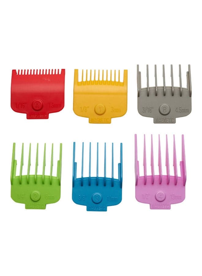 6-Piece Hair Clipper Comb Set Multicolour