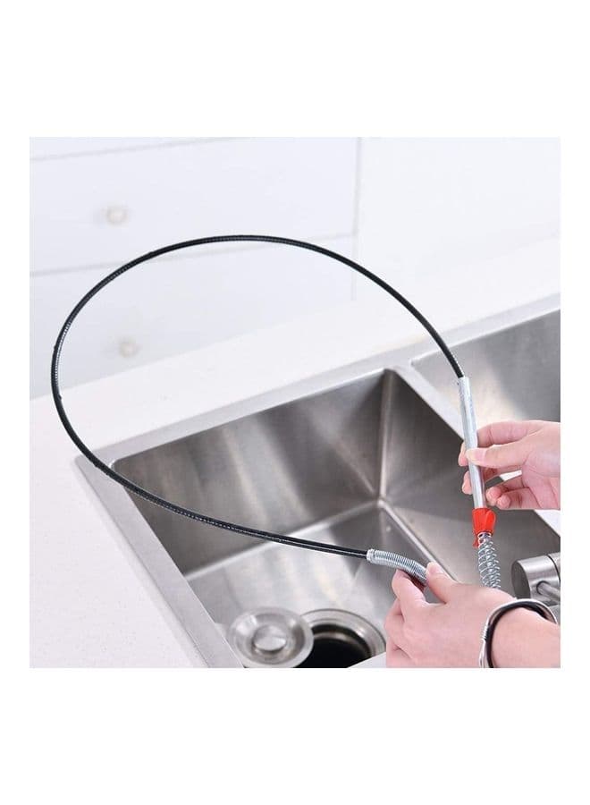 Sink Sewer Cleaning Hook Black/Silver 158cm