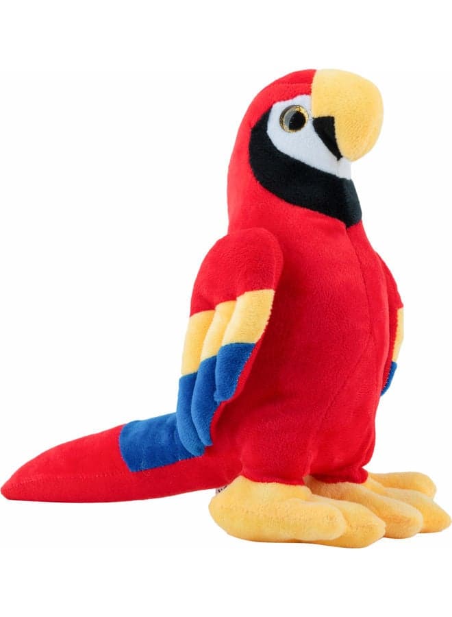 Stuffed Animal Plush Parrot Baby Toys 6 To 12 Month Plush Toy 35 Cm Gifts For Boys Girls -Red 35cm