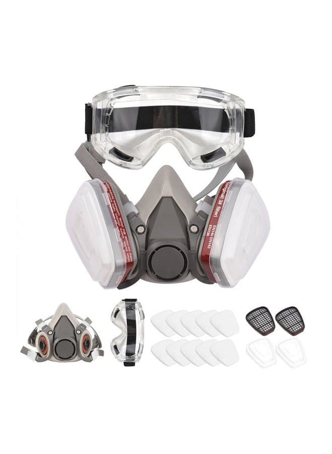 Reusable Respirator Half Facep Gas Mask Grey