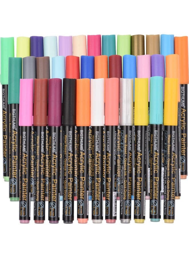 36-Vibrant Colors Acrylic Painter Set Multicolor