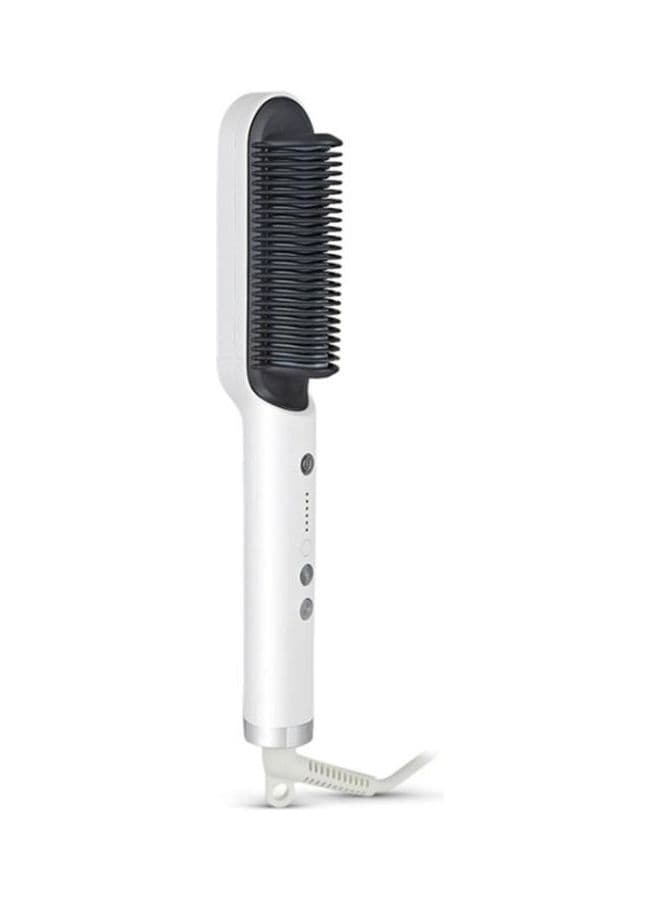Electric Straight Hair Comb White