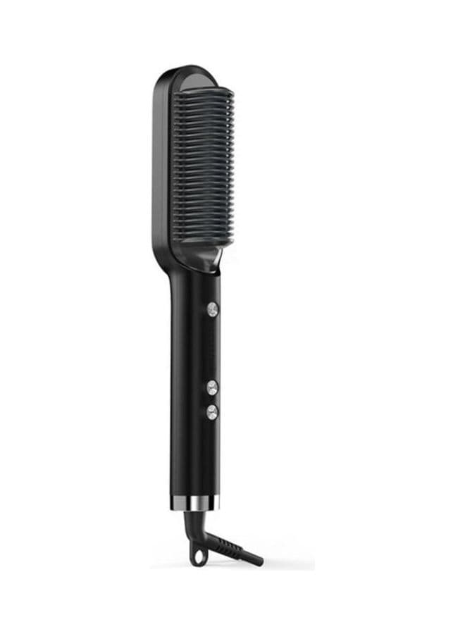 Electric Straight Hair Curler Comb Black