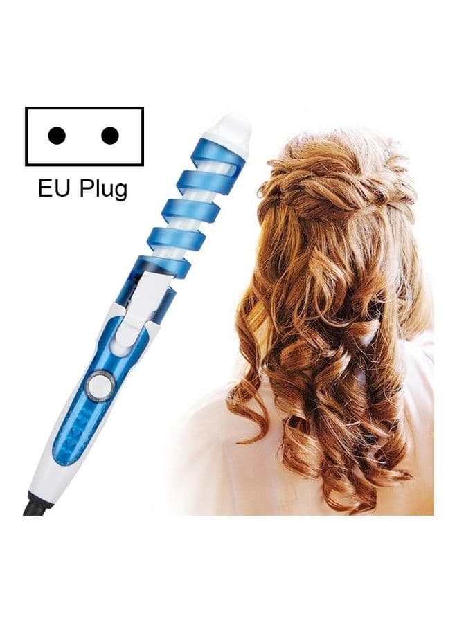 Professional Salon Hair Curler Magic Spiral Curling Iron Blue
